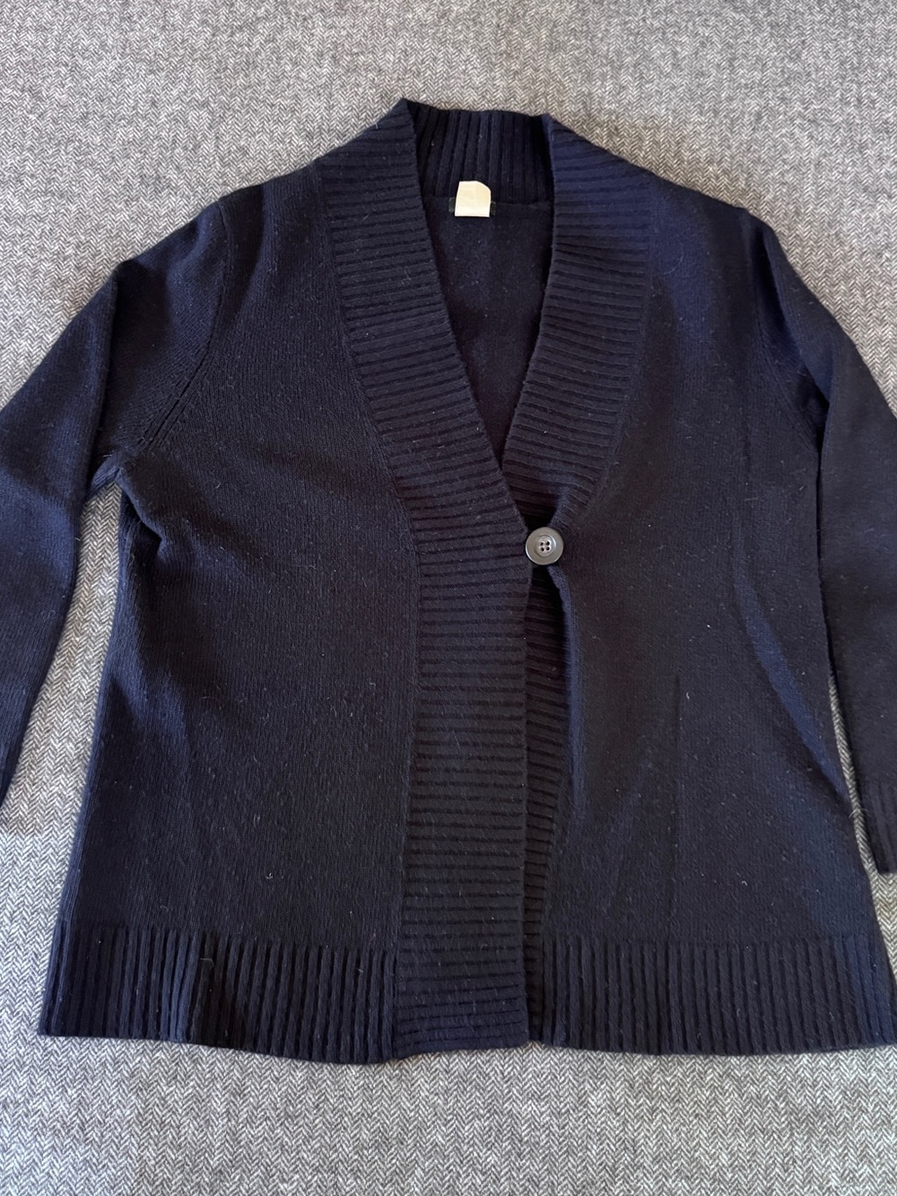 Jcrew Navy 3/4 sleeve cashmere blend Cardigan